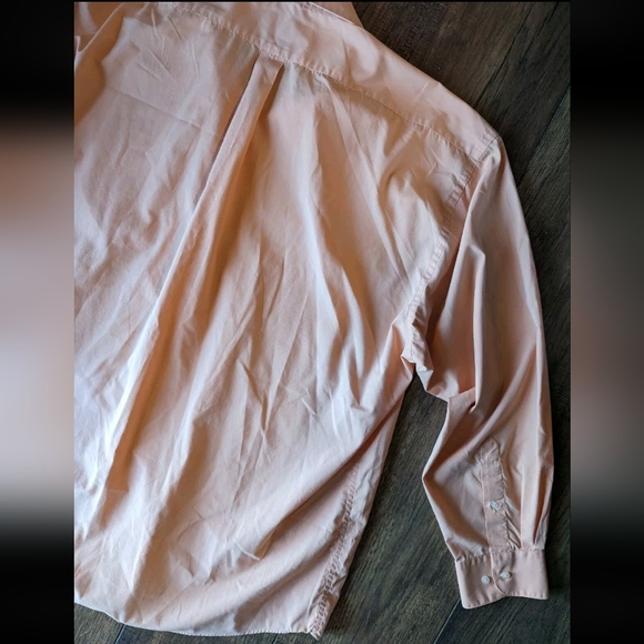 90s Vintage Colours By Alexander Julian Long Sleeve Button Down Shirt Peach 🍑 L - Picture 15 of 16